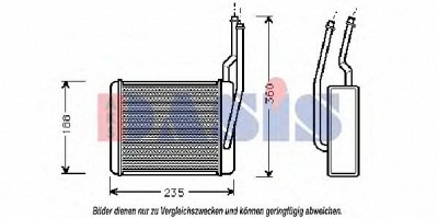 AKS DASIS 096003n -  Теплообменник, отопление салона
